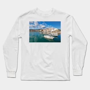 The port in the Chora of Skopelos island, Greece Long Sleeve T-Shirt